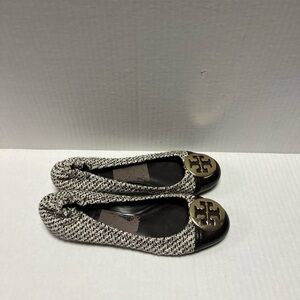 Tory Burch Black and Cream Flats